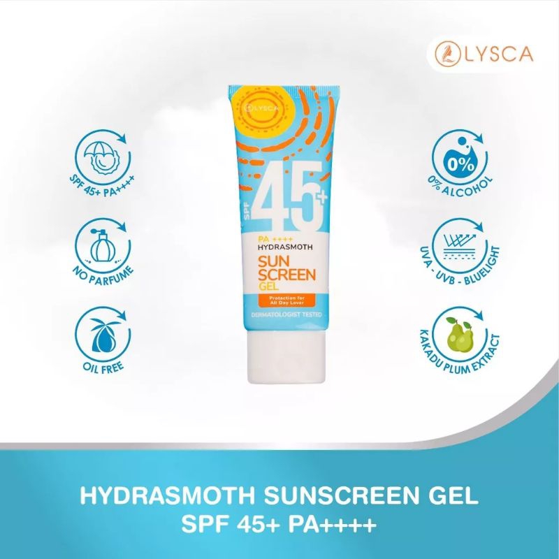 Sunblock Wajah. Sunscreen Wajah. Lysca Hydrasmoth Sunscreen Gel