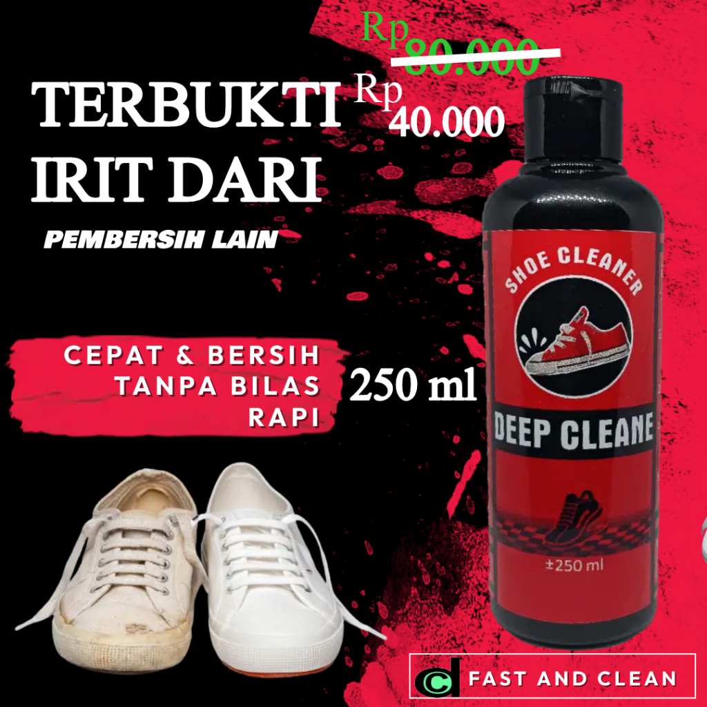 deepcleane 250ml pembersih sepatu putih cairan pembersih sepatu pembersih sepatu tanpa air sabun sepatu pembersih sepatu paket pembersih sepatu pembersih sepatu sneakers pembersih sepatu kulit pemutih sepatu putih menguning pembersih sepatu canvas