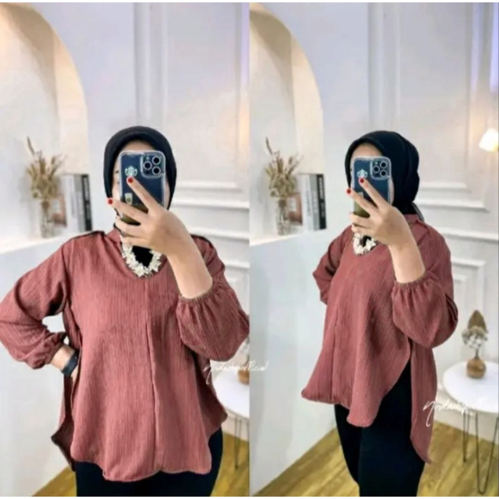 Livia Blouse - Blouse Wanita Polos - Blouse Lady Crush - Outher Premium Wanita - Livia Lady Crush Original - Bahan Tebal Adem 4.7 2,8RB Penilaian 10RB+ Terjual Lap