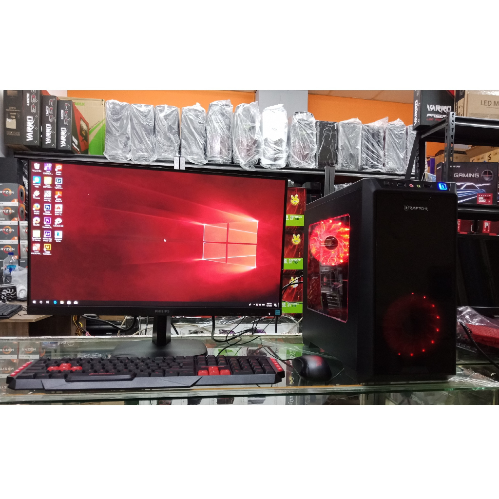 1 set PC Gaming Ryzen 5 Ram 32GB DDR4 + SSD 512GB + Monitor LED 24inc