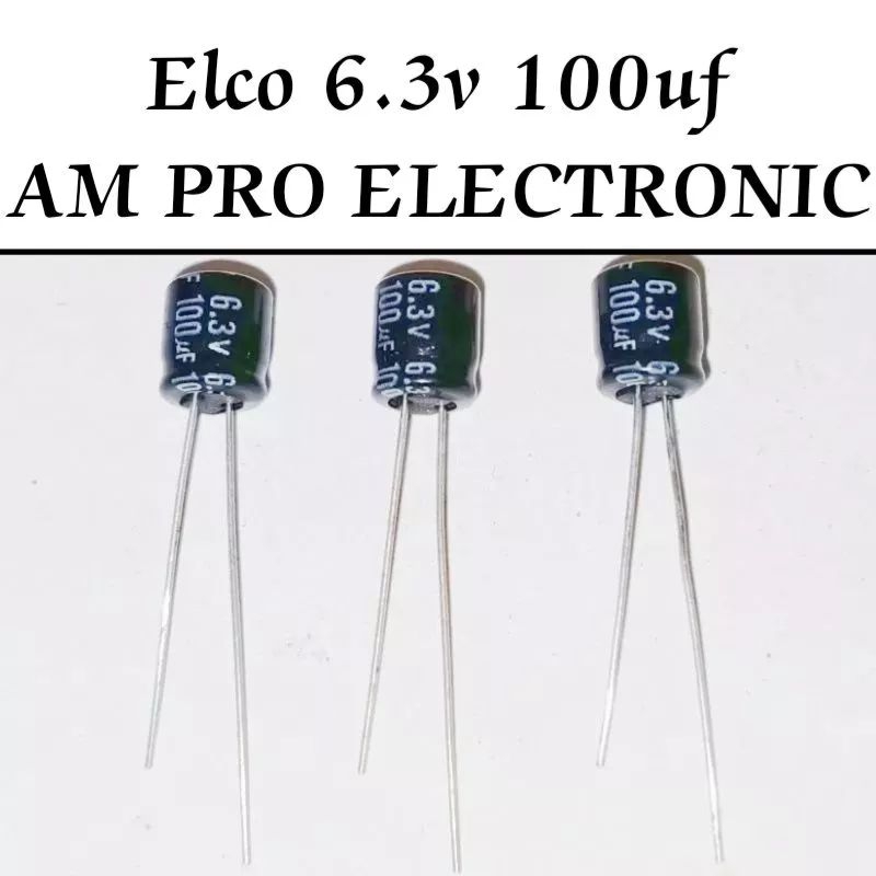 100pcs Elco 6.3v 100uf BP Elko Nippon Hitam