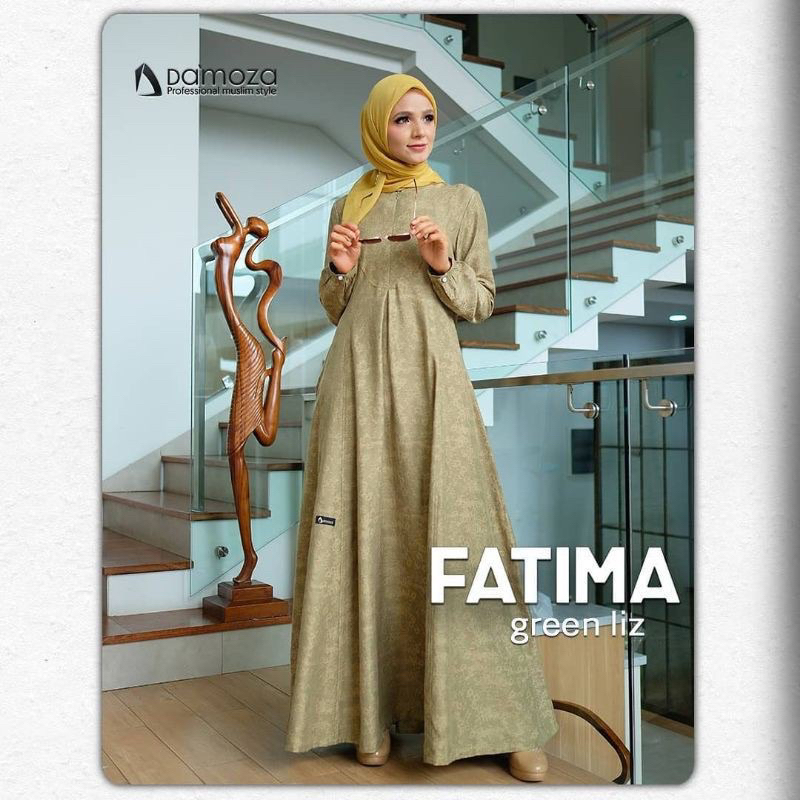 DAMOZA ORI 100% | Gamis Damoza FATIMA Green Liz | Damoza Fatima TERBARU