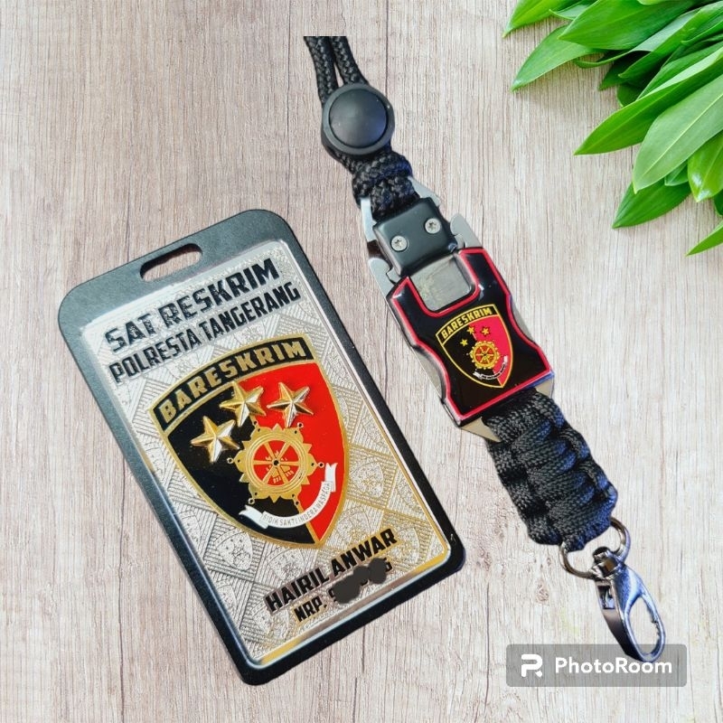 

id card peneng plat holder lanyard logo bareskrim reserse TNI POLRI SIPIL KEJAKSAAN INSTANSI PEMERINTAHAN