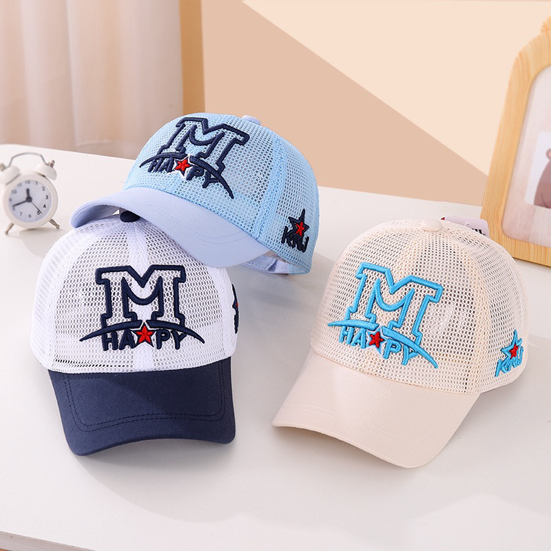 3-8 tahun Topi Baseball Anak Import Model Rbear dan Mhappy