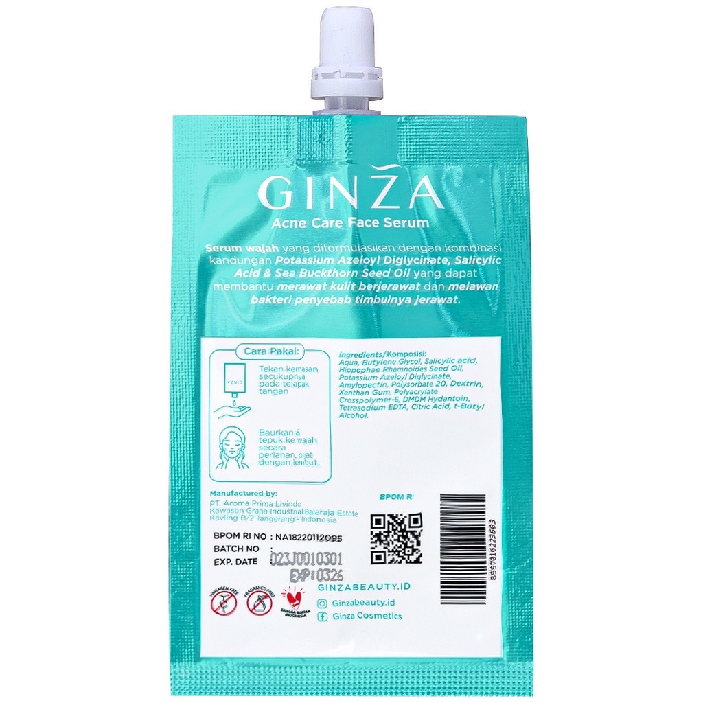 Ginza Face Serum Sachet 8ml