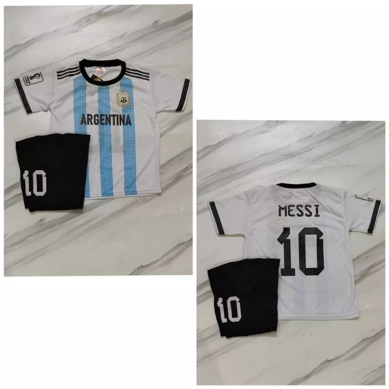 setelan baju bola anak jersey argentina messi baju bola anak laki copa america