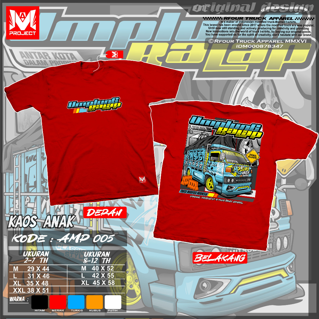 KAOS TRUK ANAK UMPLUNG BALAP 2-12 TAHUN BAJU KAOS TRUK OLENG ANAK LAKI LAKI KAOS KATUN GAMBAR TRUCK MANIA TERBARU