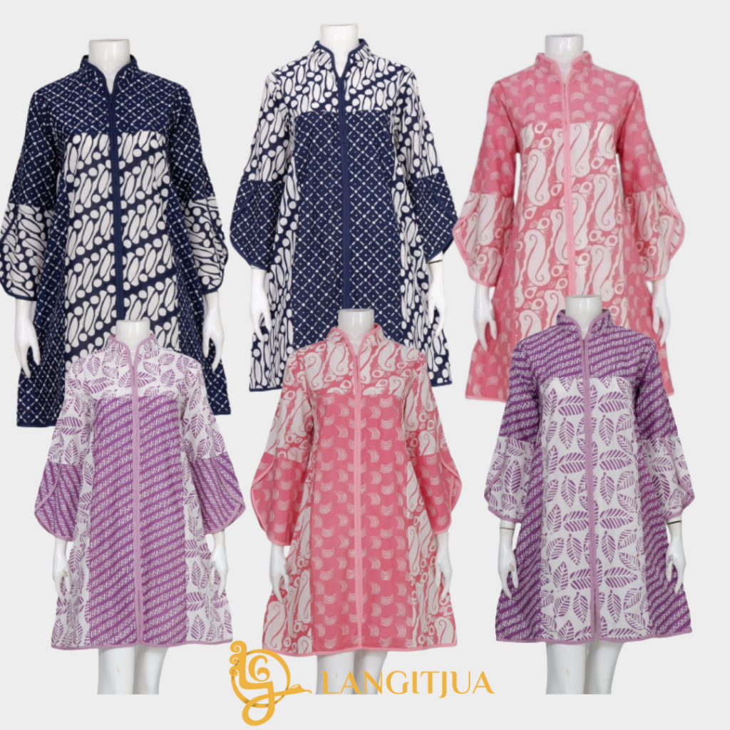 TUNIK SAMITHA 02 | TUNIK BAJU KERJA KONDANGAN BATIK CAP GARUTAN BUSUI FRIENDLY