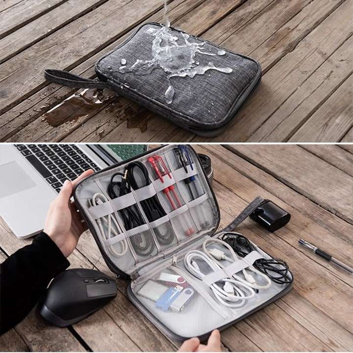 Tas Gadget Travel Bag Organizer Pouch Charger Kabel Make Up Kosmetik