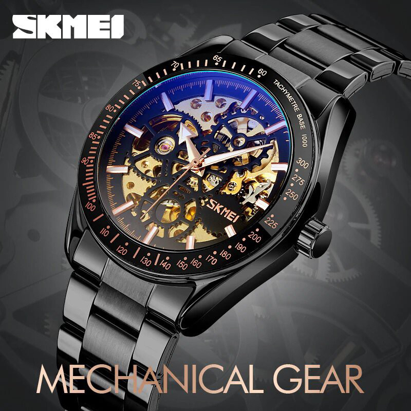 JAM TANGAN PRIA SKMEI AUTOMATIC/OTOMATIS ORIGINAL STAINLESS BISA COD 9194