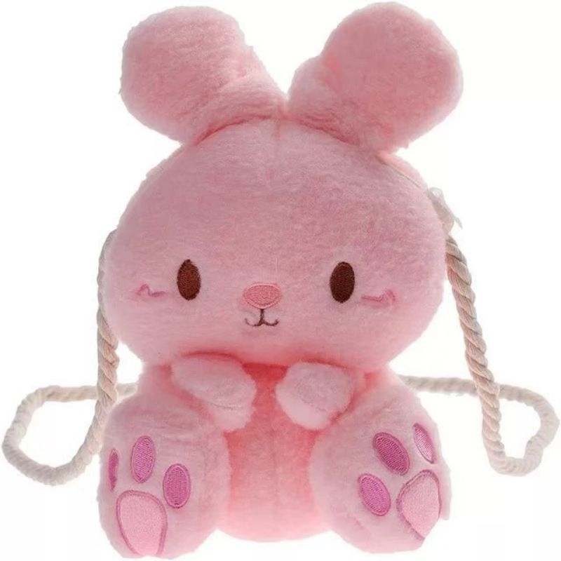 Tas Selempang boneka karakter/bulu gemas/Kelinci/Marmot/Tas selempang