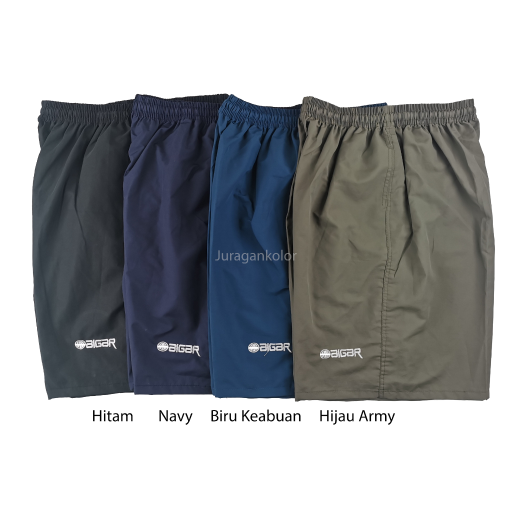 Celana Pendek Pria Dewasa Kolor Santai Bordir 3/4 Polos-34-BR