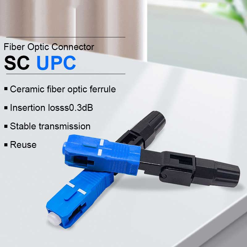 10Pcs Fast Connector SC-LC UPC Optic Fiber Adapter Fiber Optic 60mm