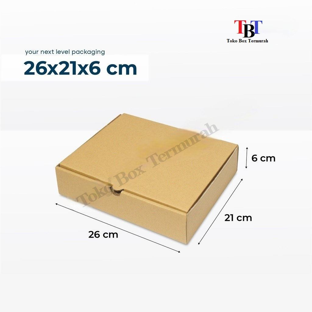 

Box 26x21x6 cm LD (Binder) Kardus/Karton/Polos/Pizza/hampers