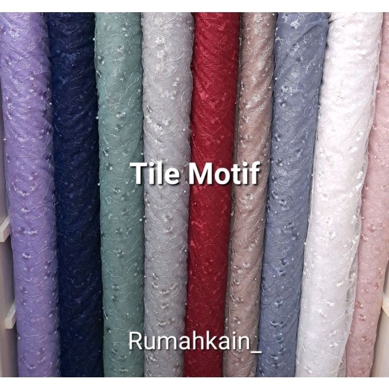 Tile Glitter Pearl/ Tille Glitter/ Kain Tile/ Tule/ Tile Mutiara