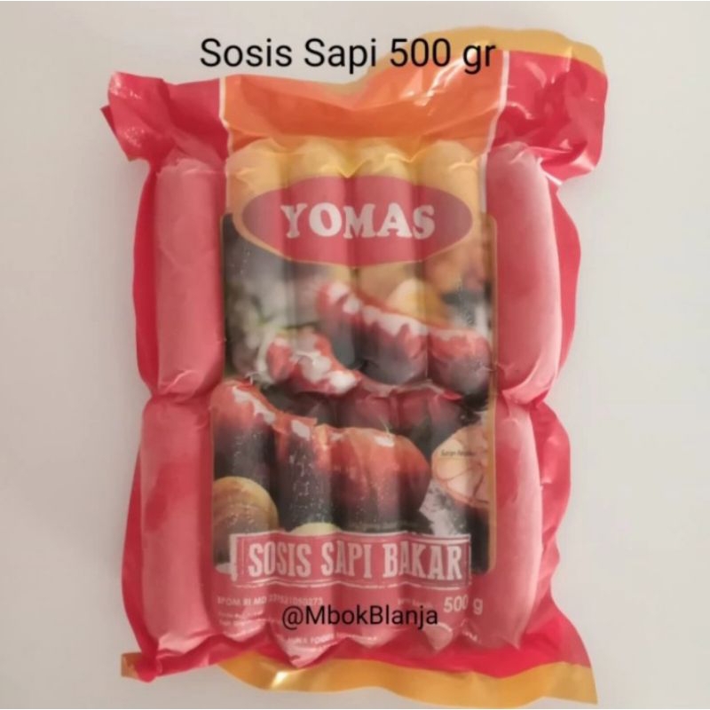 

Sosis Sapi Yomas 500 gr, sosis sapi bakar halal enak