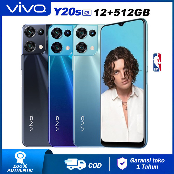 【COD】Hp VIVQ Y20s Full Screen Full 7.5inch Handphone baru RAM12GB ROM512GB phone murah Original 2023