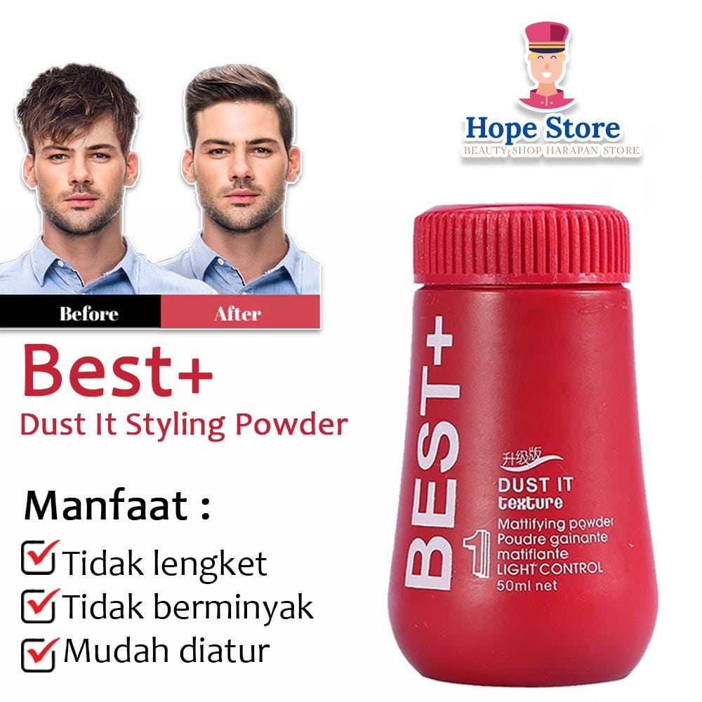 HOPE STORE - Best+ Hair Powder Pria - Hairstyling Texture Mattifying 10 Gram
