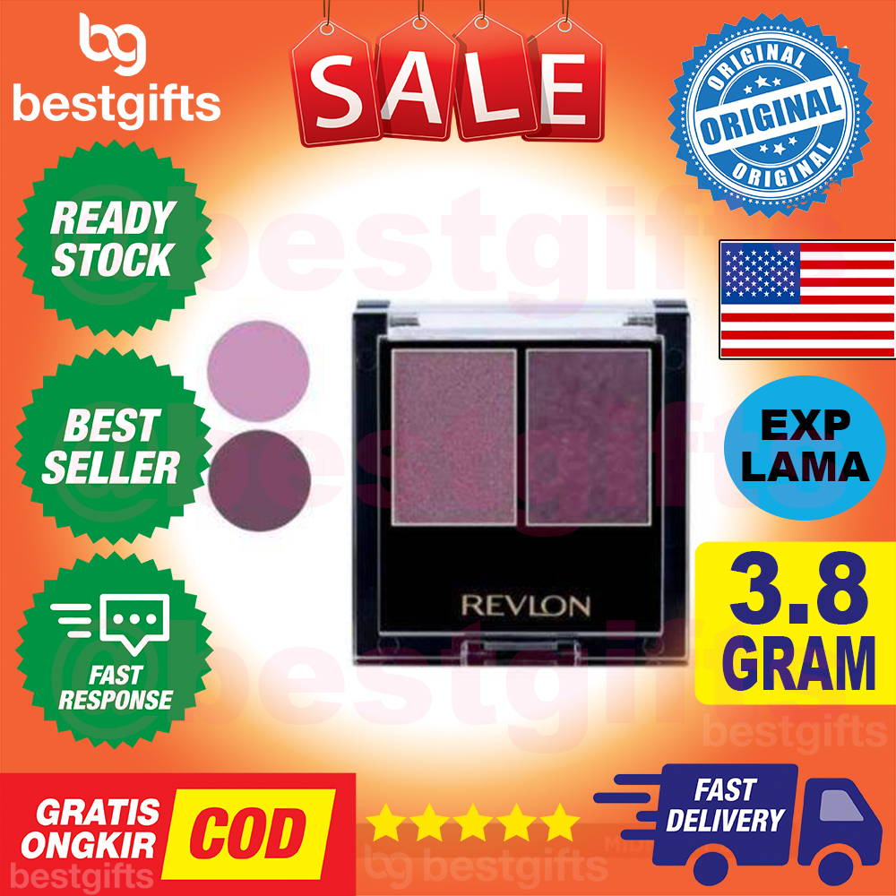 REVLON WET DRY SHADOW EYESHADOW DUO WARNA INTENS DAN TAHAN LAMA 3.8 GRAM - MIDNIGHT BLUSH