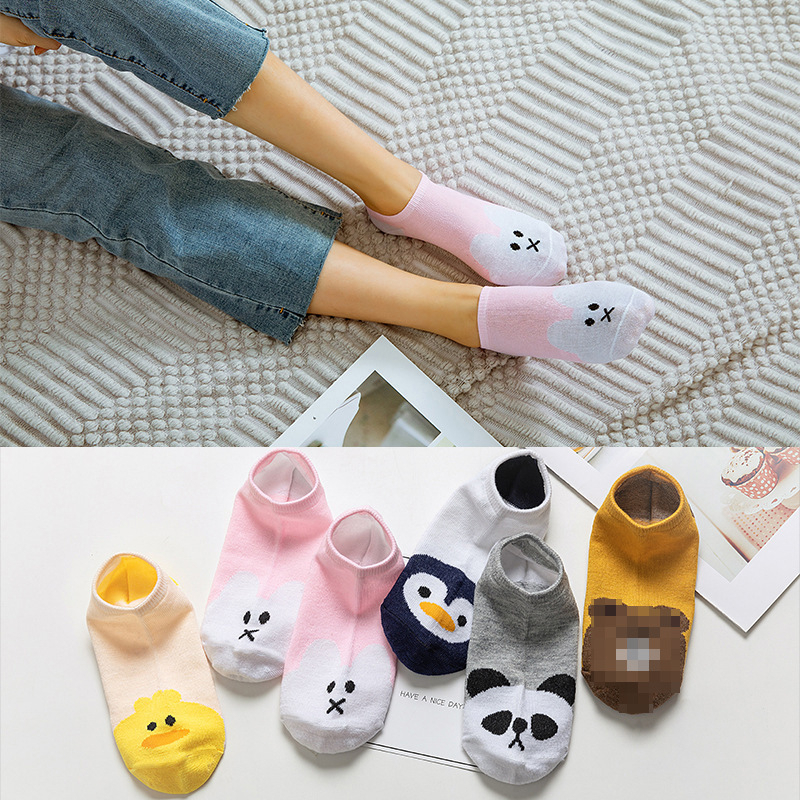 Aazgalery KK28 Kaos Kaki Pendek Motif Boneka Warna Lucu Bahan Lembut Nyaman Kaos Kaki Untuk Anak Sekolah Import