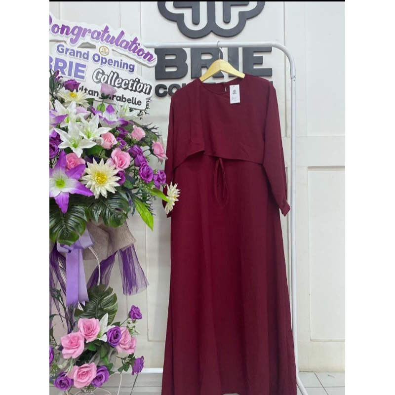Gamis crincle airlow import premium/dres muslim kekinian bahan crinkle super adem ready stok
