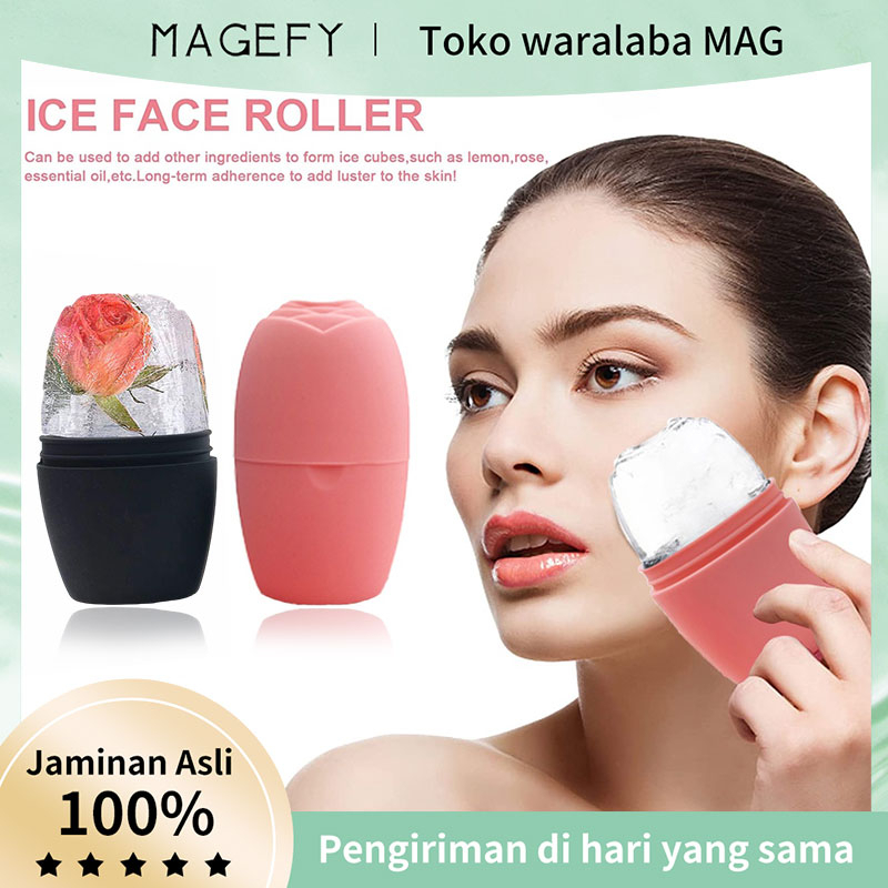 MAGEFY Ice Facial Massager dan Ice Facial Roller Wajah untuk Kulit Lebih Kencang dan Kencang: Alat Pemijat Wajah 3D Mengencangkan Kulit Wajah Es Face Lift Mengurangi Jerawat Mengecilkan Pori-pori Pijat Ice Roller 1279