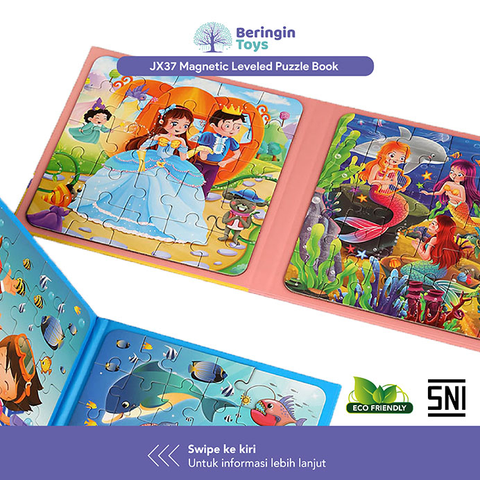 Mainan Edukasi - Magnetic leveled puzzle Book JX37 - Mainan Puzzle - Puzzle Book Magnetic