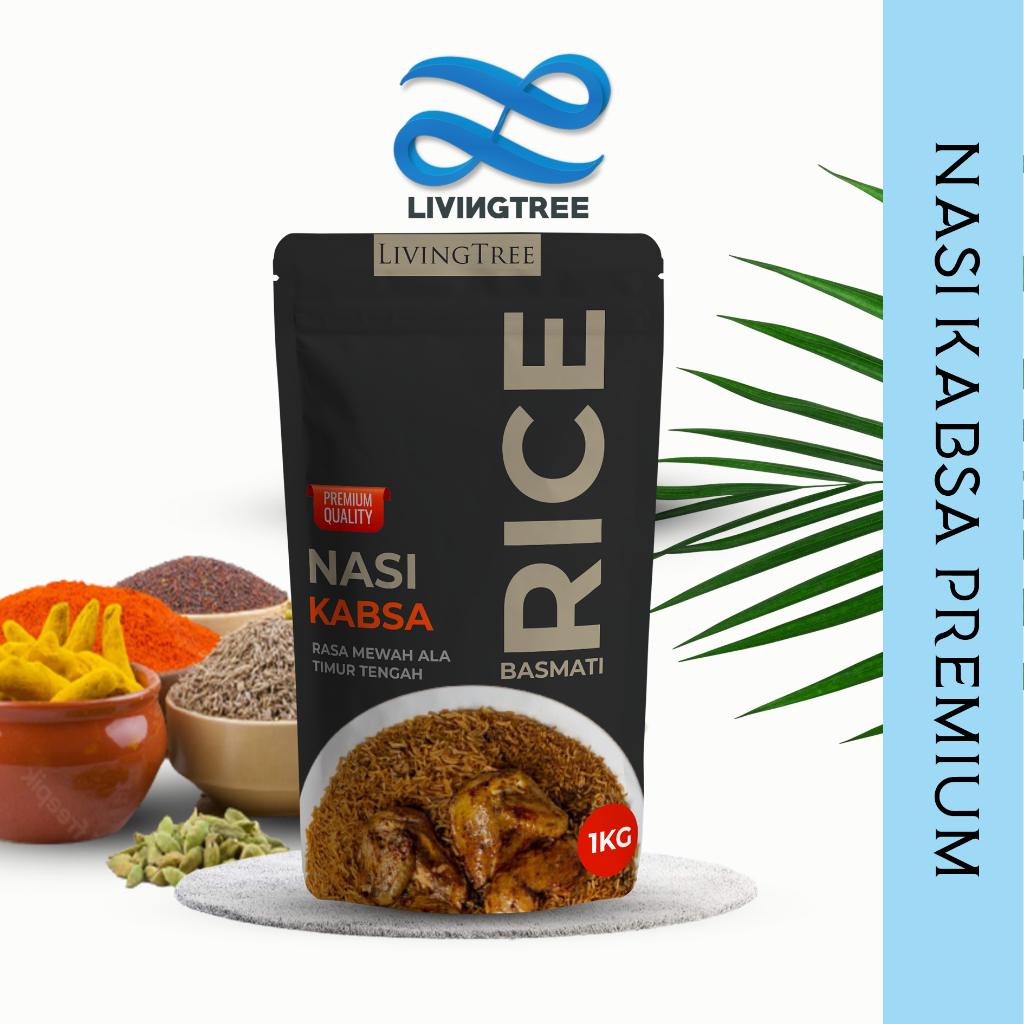 

Paket Nasi Arab Beras Basmati bumbu Nasi Kabsah Khas Arab 500g Instan | Beras Basmati