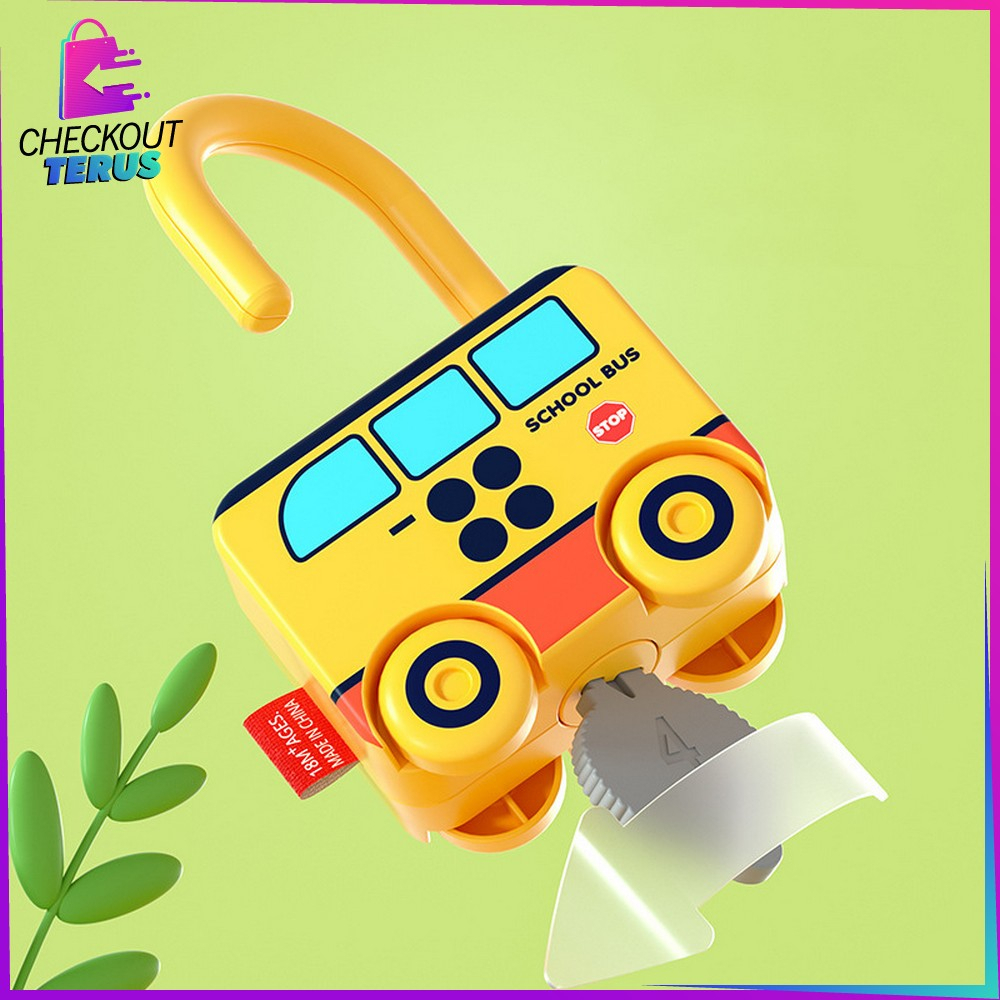 CT M318 Mainan Kunci Gembok Motif Transportasi Mainan Puzzle Key Set Anak Mainan Edukasi Anak Puzzle Matching Lock Import