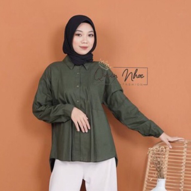 KEMEJA WANITA LINEN PREMIUM COLZA