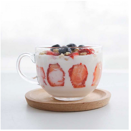 Mug Kaca Besar Mangkuk Bubur Modern Breakfast Bowl Sereal