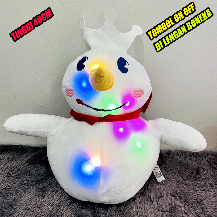 Boneka Mixue LED Bahan Plush Lembut 40cm Berlabel SNI