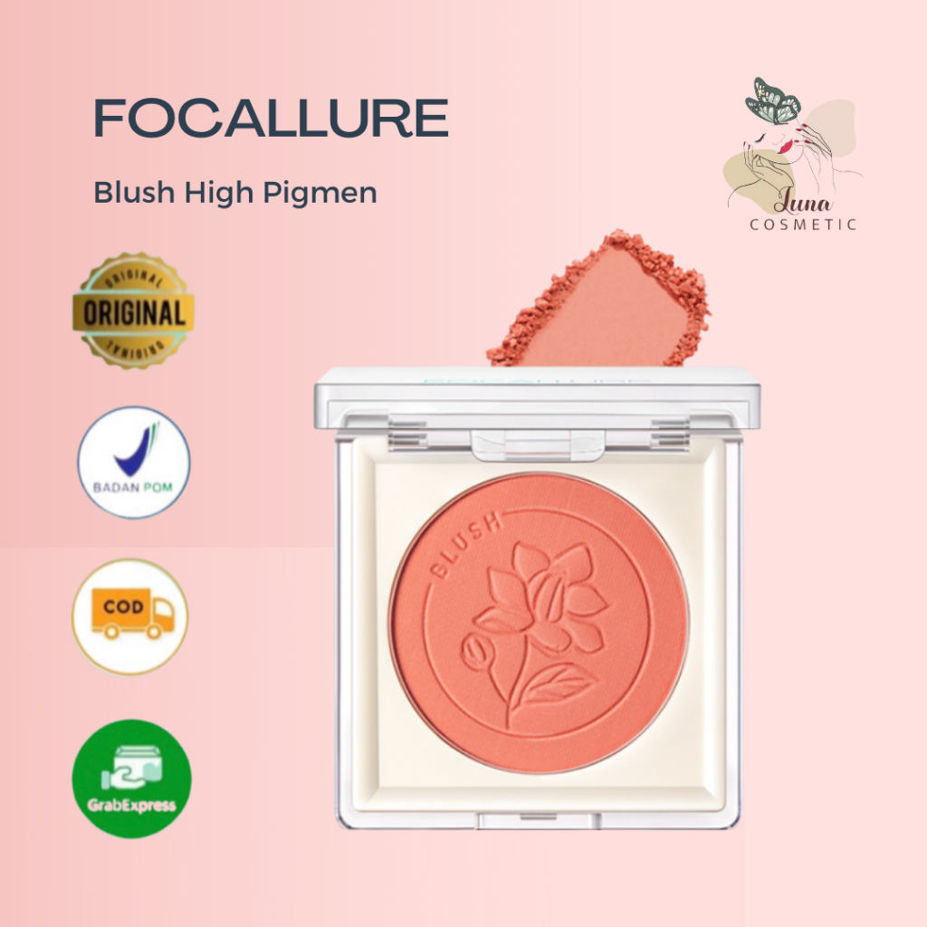 FOCALLURE #JasmineMeetsRose Blush High Pigmen Tahan Lama