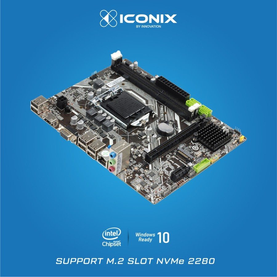 Motherboard Iconix H61 LGA 1155 Slot NVME