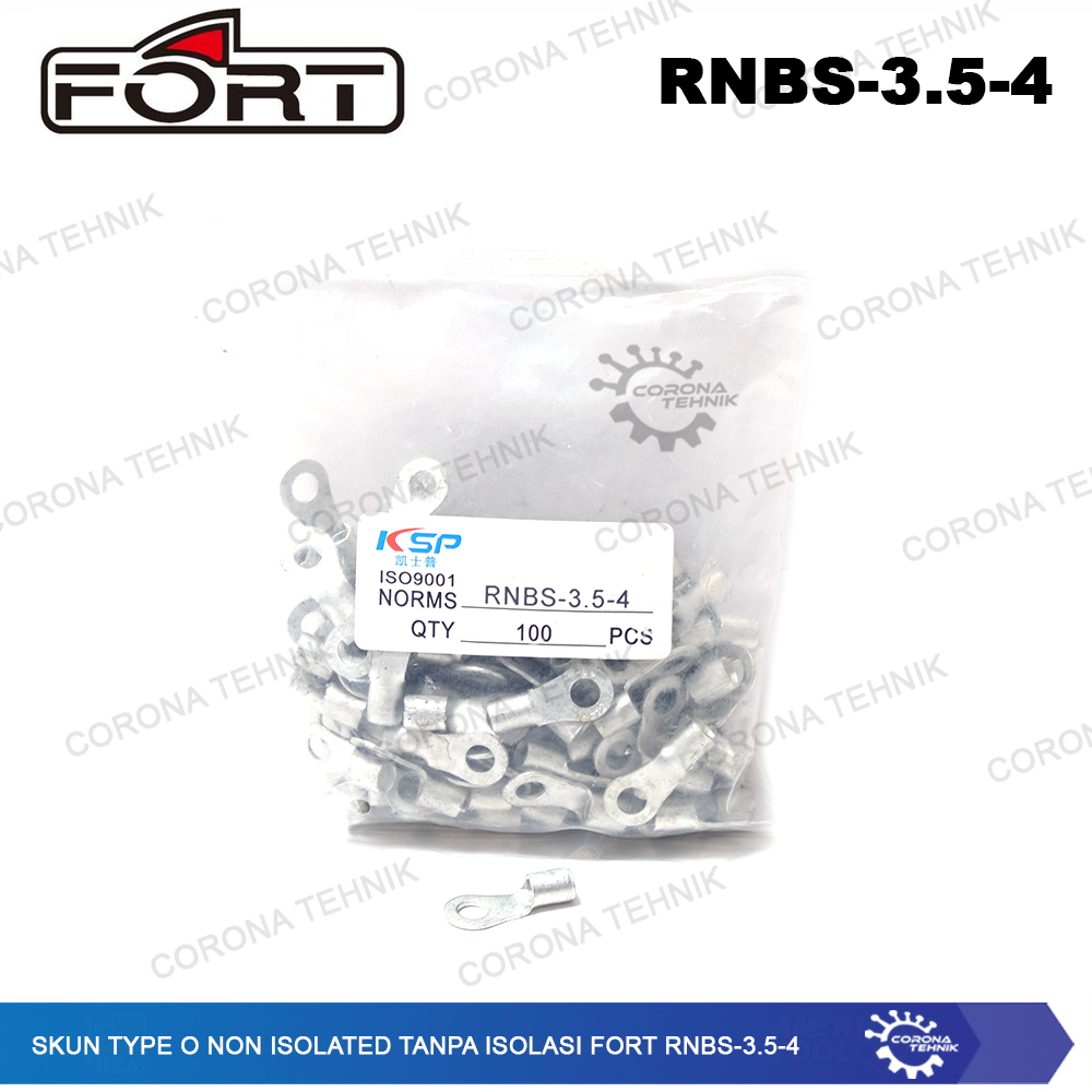 For Cable 2.5-4 mm Skun Type O Non Isolated Tanpa Isolasi FORT RNBS-3.5-4