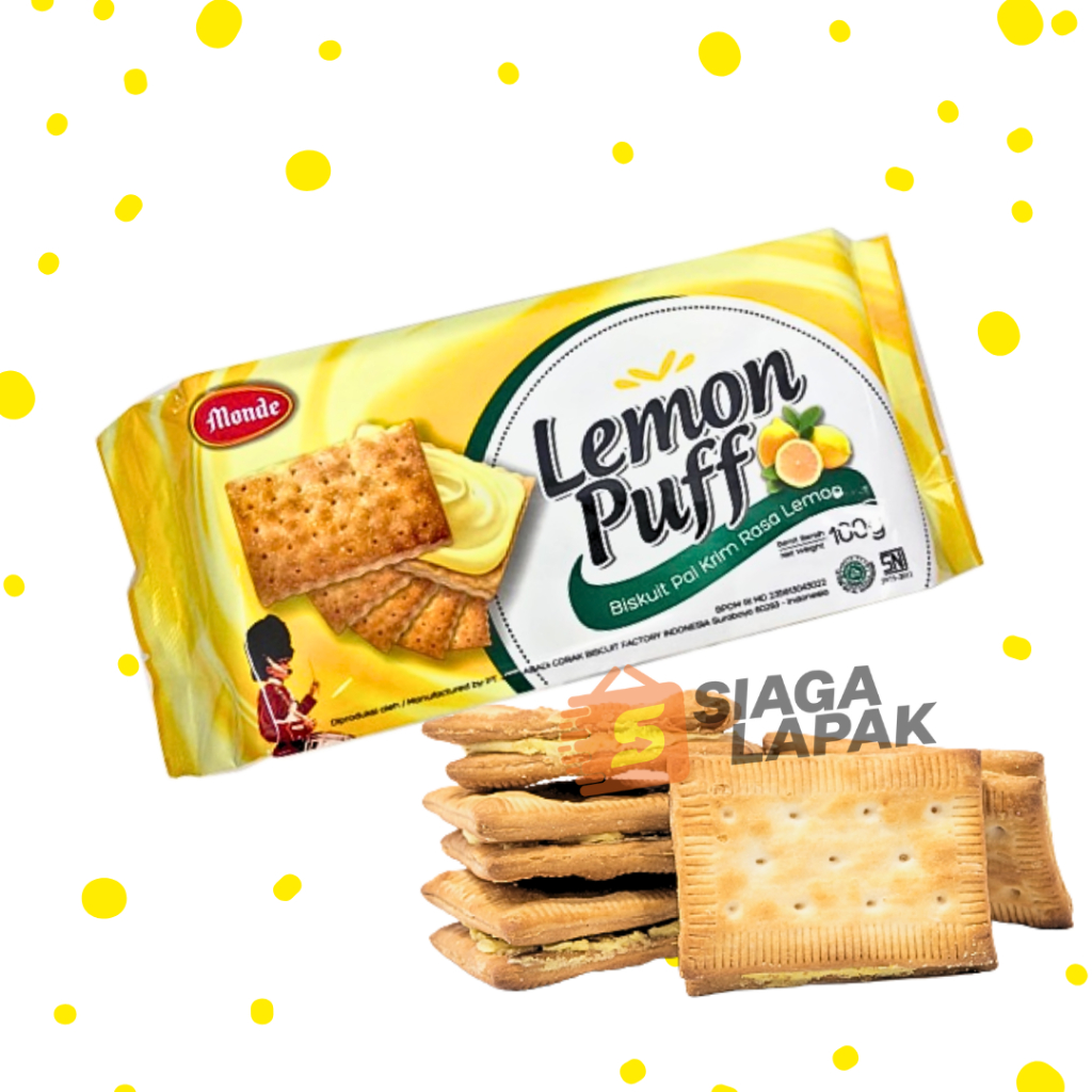 Monde Lemon Puff 100gr Biskuit Pai Krim