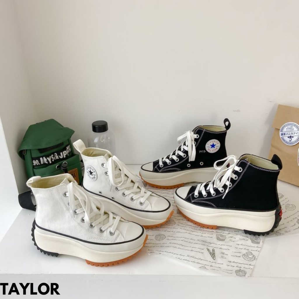 SEPATU SNEAKERS WANITA DESAIN KEREN BAHAN CANVAS IMPORT BAGUS NYAMAN TRENDY OOTD TAYLOR