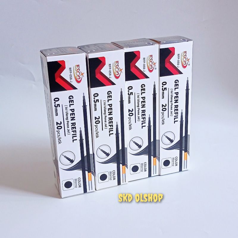

Isi Refill Pen pena Gel merek ESCO RFP-058-J (isi 20 pcs)