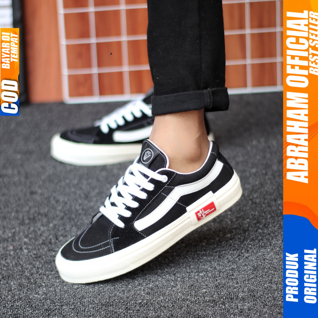 Sepatu Pria Sneakers 38-47 Og Hitam Ukuran Besar Pria Big Size Pria Hitam Abraham