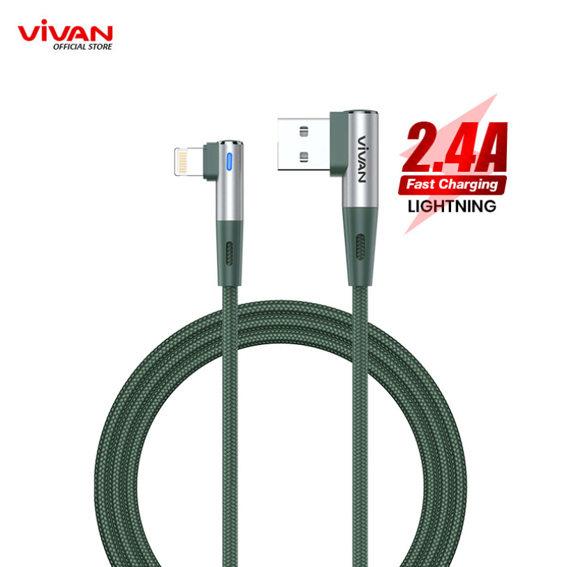 VIVAN Kabel Data Lightning Kabel Fast Charging Gaming Siku 2.4A - 1M - Garansi 1 Tahun - BWL100S