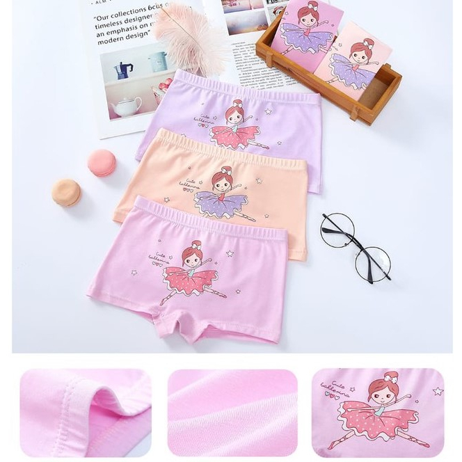 1 LUSIN!! Celana Dalam Anak Perempuan GONGFASHIJIA - Boxer Anak Cewek Bahan Super Halus - Dalaman Anak IMPORT / Murah 3 , 6 dan 1 Lusin