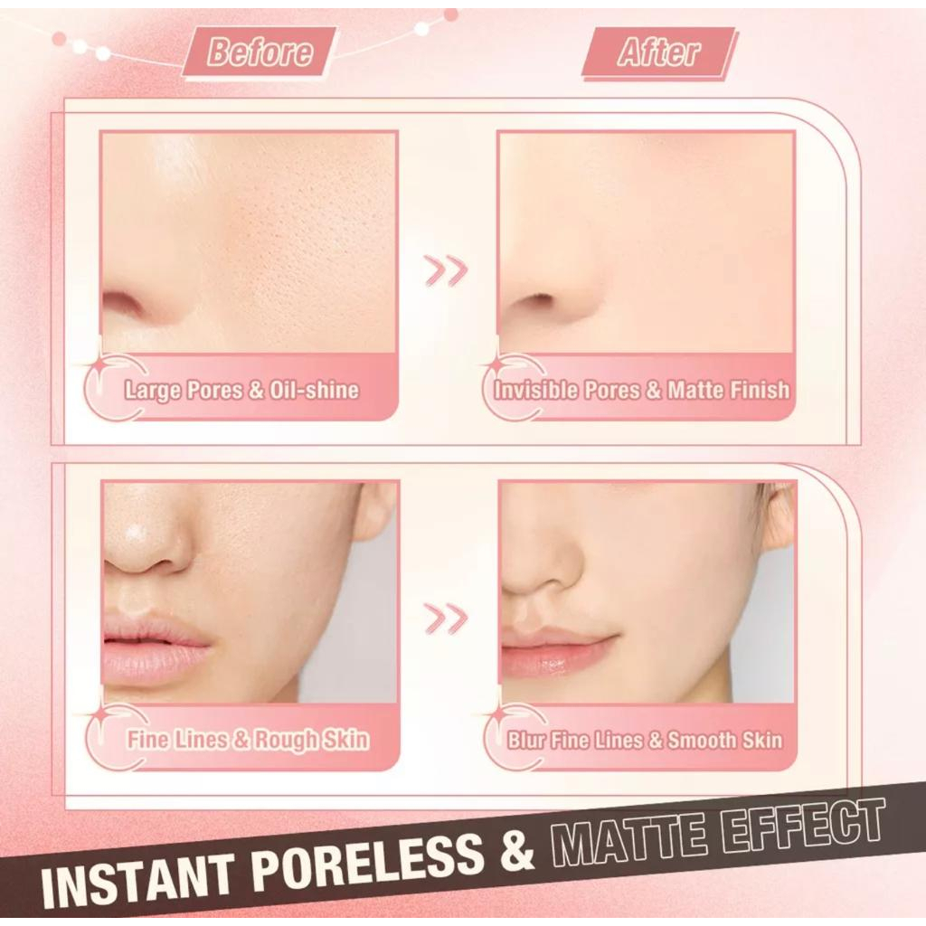 PINKFLASH Pro Touch Pore Minimizer Primer Matte Poreless Smooth Fine Line Soft-focus Blurring Mattifying