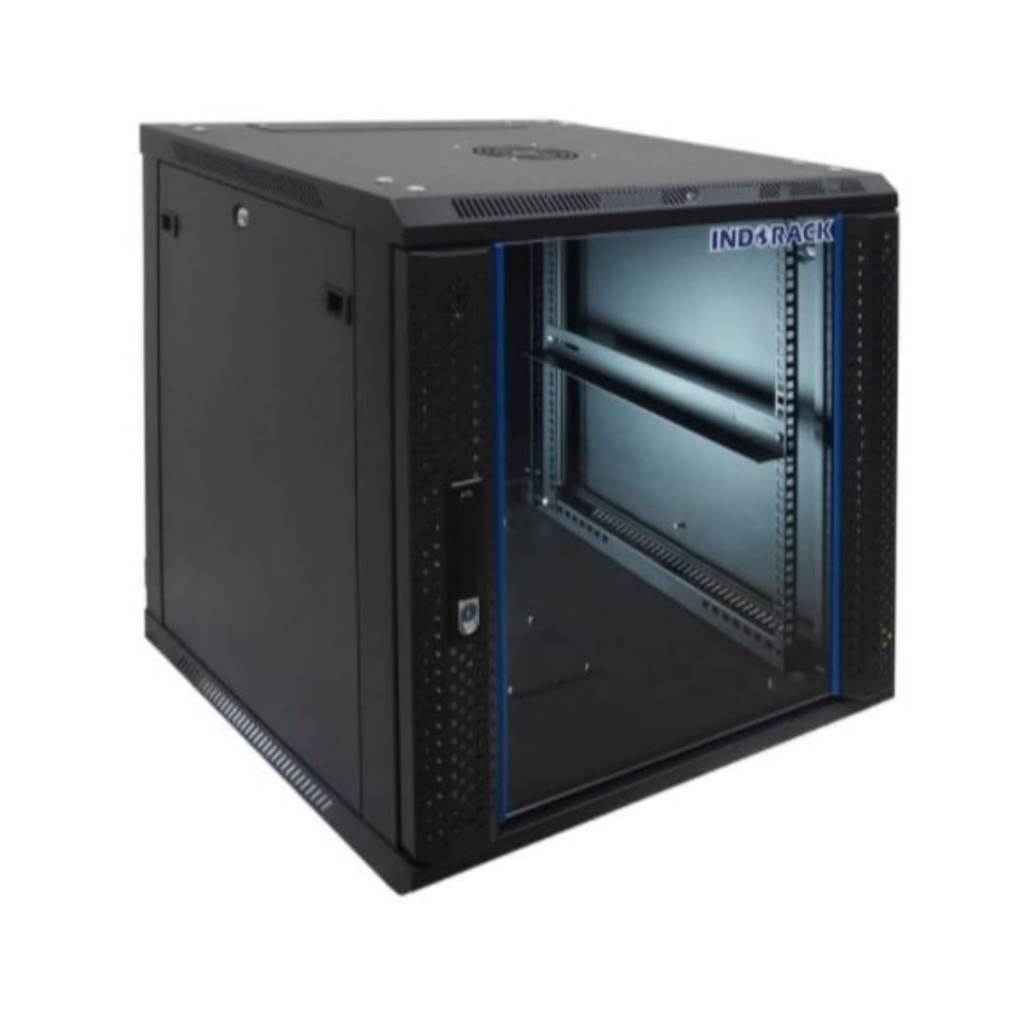 INDORACK WALLMOUNT RACK SERVER 600MM 12U SINGLE DOOR WIR6012S 12U WALLMOUNT WIR 6012S 12U