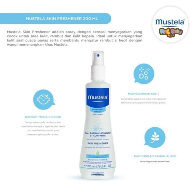 Mustela Hair Styler &amp; Skin Freshener 200 ml - Spray Rambut &amp; Pewangi Bayi