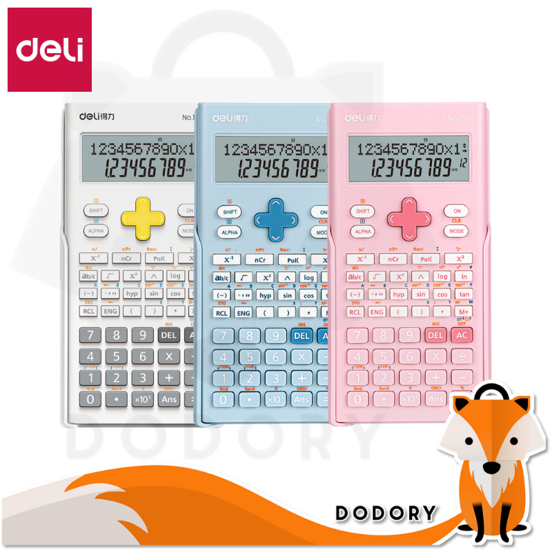 DODORY DELI001 Calculator Scientific Kalkulator 240 Fungsi Kalkulasi 3 Warna 1700