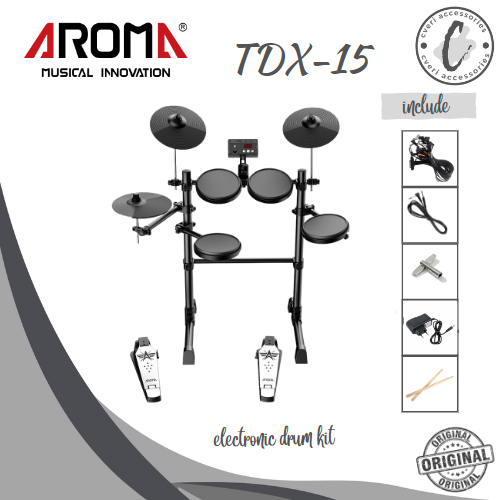 Aroma TDX15 Digital Electronic Drum Kit Original Drum Elektrik Aroma TDX-15