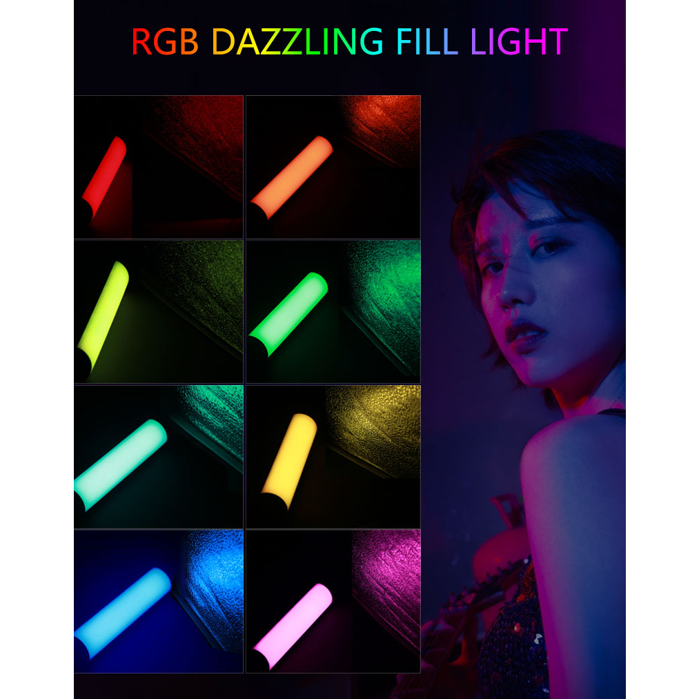 ⚡Bisa COD⚡ W200 LED RGB cahaya lembut Tabung Cahaya Cahaya Genggam Fotografi Tongkat Fotografi Genggam Isi Video Kreatif Genggam Sutefoto Genggam Tongkat Cahaya Led