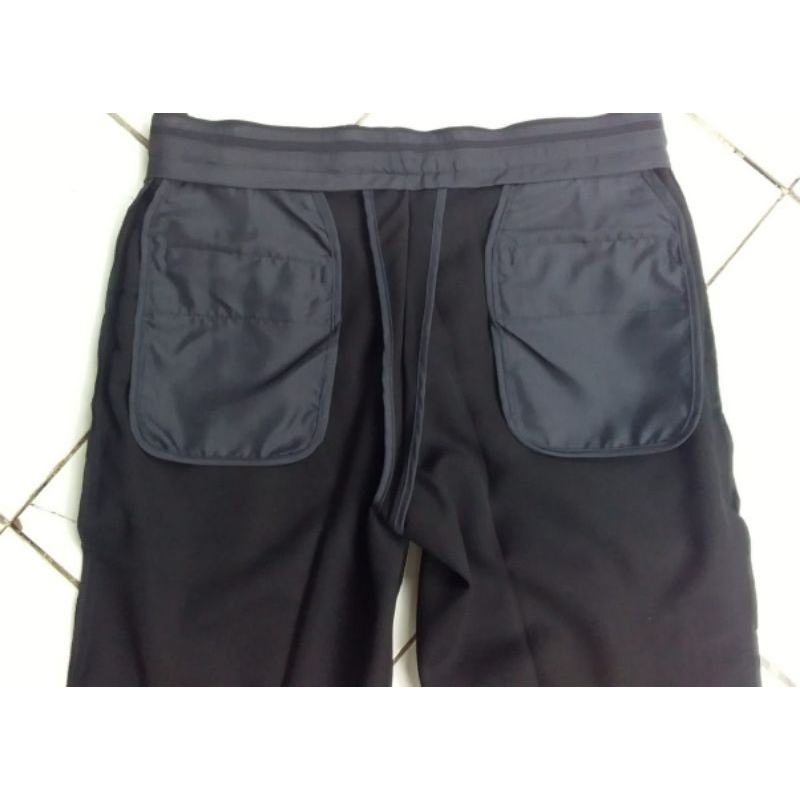 Celana Kerja Kantor Pria JUMBO stretch ABU TUA / DARK GREY size 37 sd 50 Bahan Semiwoll Melar 5 cm