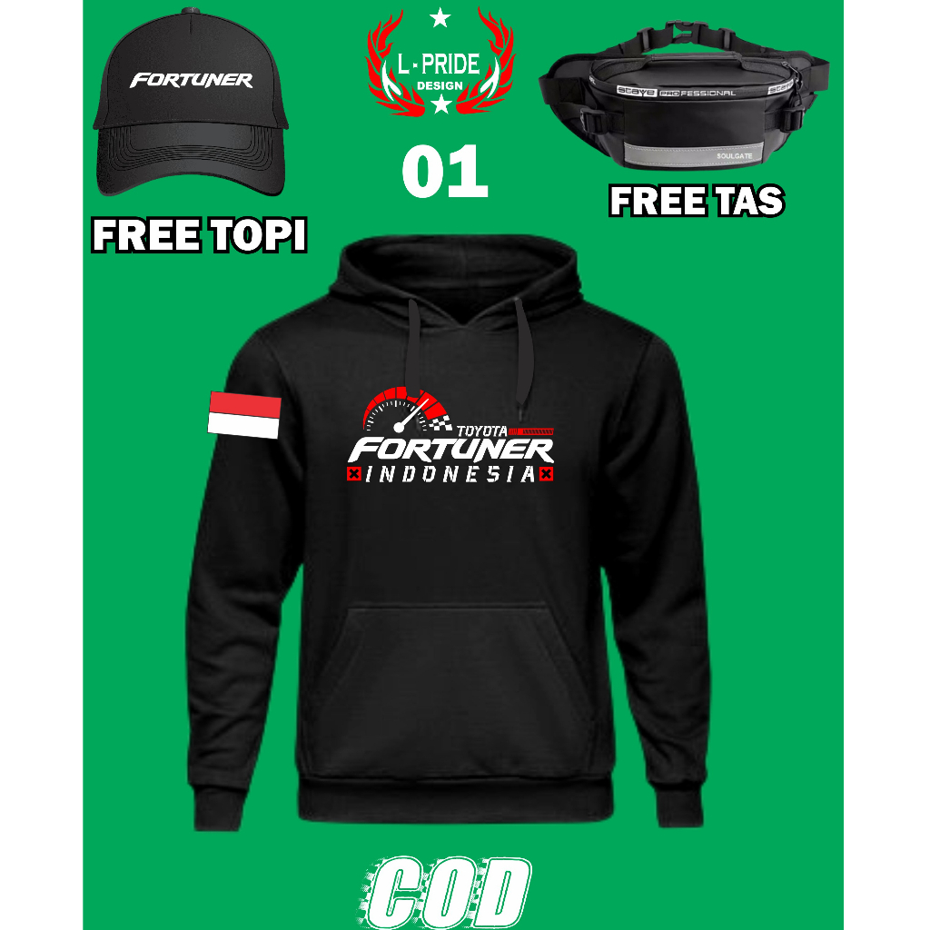 Sweater Fortuner Free Topi & Tas Selempang Premium