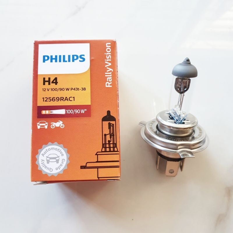 PHILIPS BOHLAM LAMPU DEPAN H4 INNOVA JAZZ ERTIGA BRIO MOBILIO 100W 90W